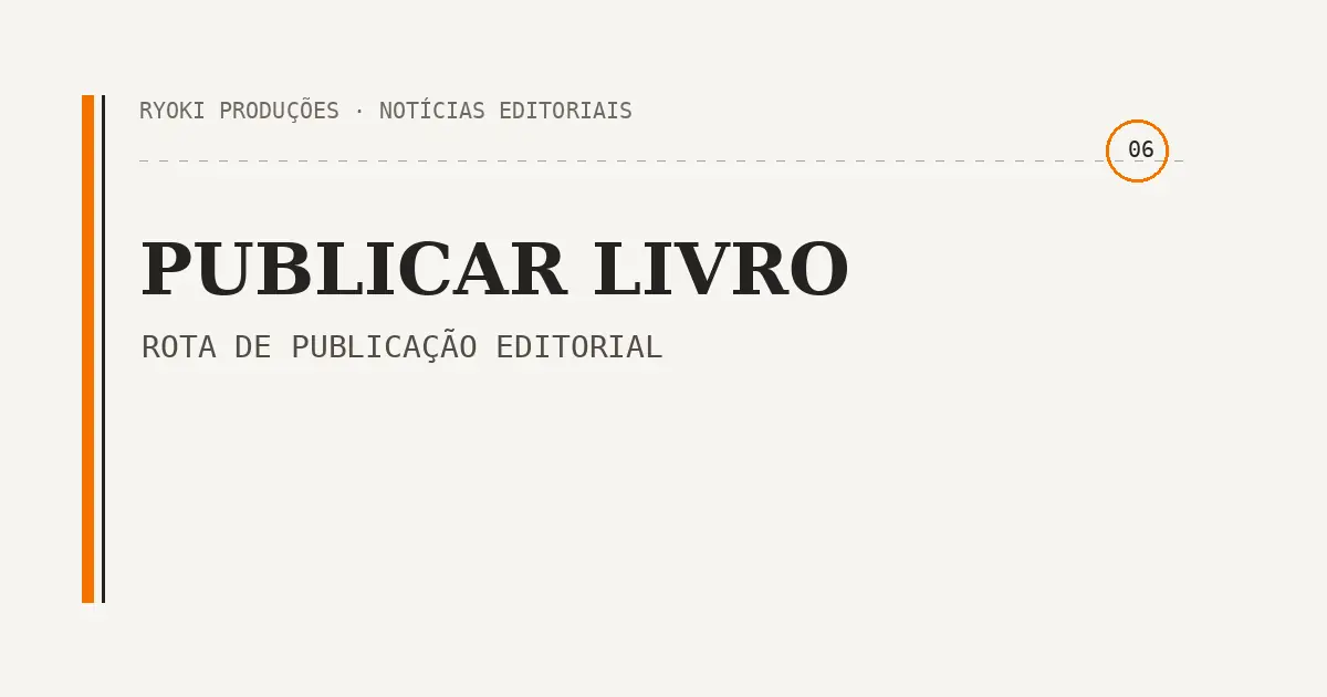 Card editorial Publicar livro pela Ryoki Produções