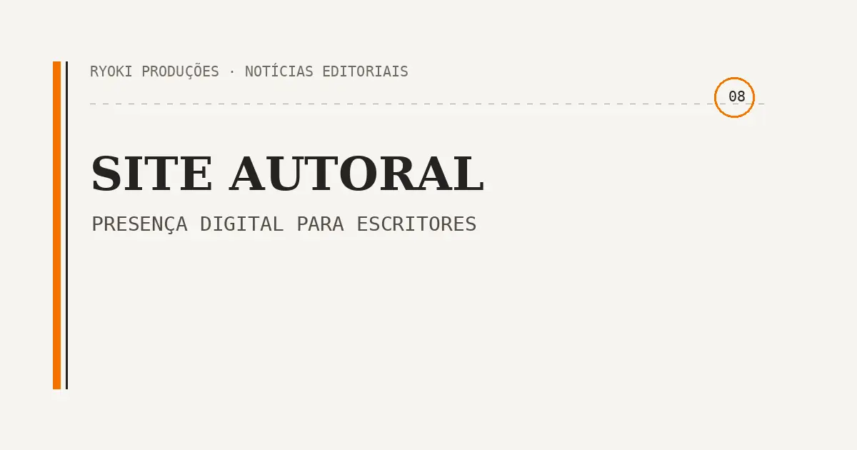 Card editorial Site autoral para escritores